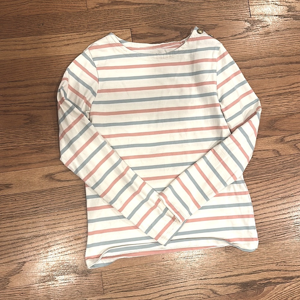 NWOT- 🇫🇷 light blue and pink striped long sleeve t-shirt